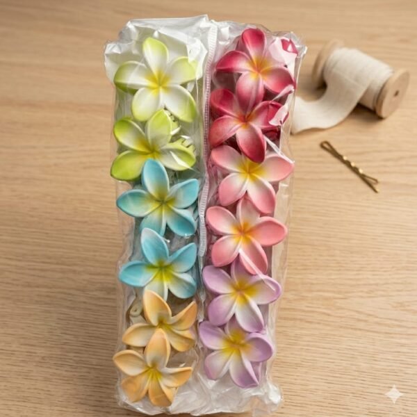 Medium Sized Flower Hair Claw Gloss ( Pack of 12 )