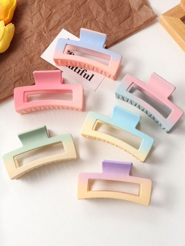 Ombre Shaded Rubber Matte Hair Claws ( Pack of 12 )