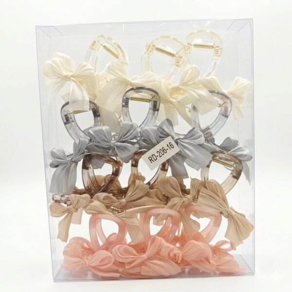 Fancy Bow Hair Claws ( Pack of 12 )