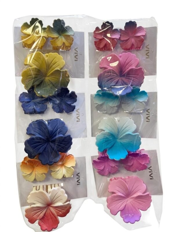 Combo Hibiscus Hair Claws Set
