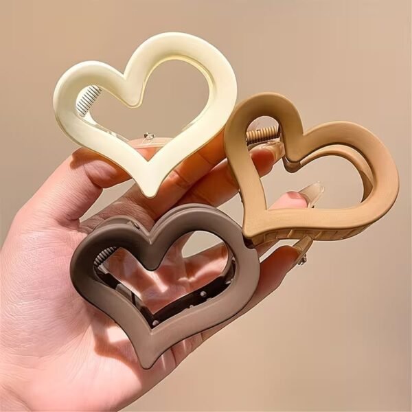 Heart Shaped Claws Matte Coffee Shaded ( Pack of 12 )