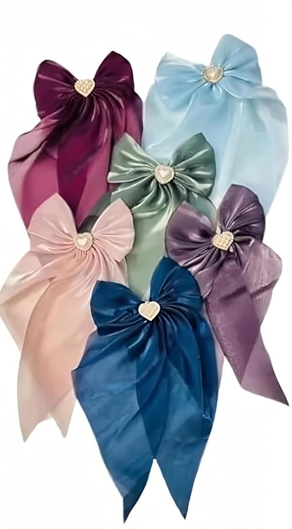 Stone Embedded Bows Random Colour ( 1 pcs )