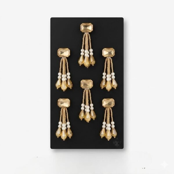 Bridal Stone Velcro with Stone Latkan ( Golden )