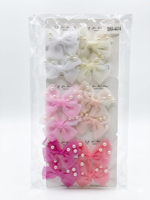 Bow HairPins with Pearls