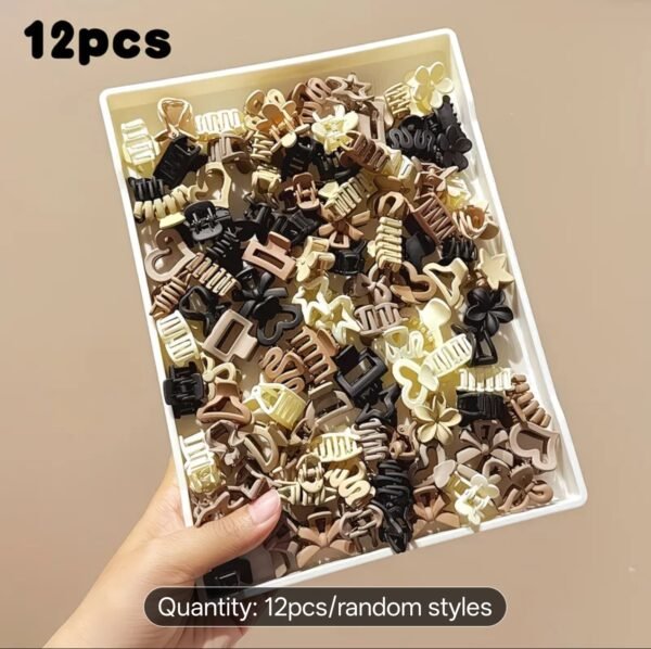 12 Pcs Mixed Mini Hair Claws