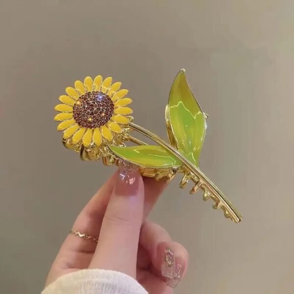 Sunflower Metal Hair claw ( 1 pcs )