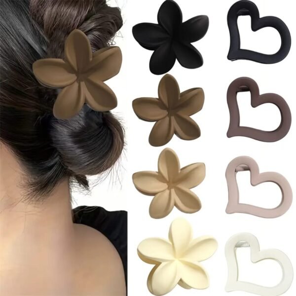 Combo 4 pcs Mini Flower Claw + 4 pcs Heart Shaped Claws