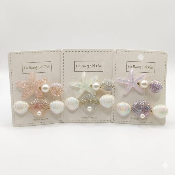 Pack of 3 Shell Shaped Hair Pins