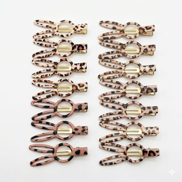 12 pcs Pins Card Hair Pins Leopard Print