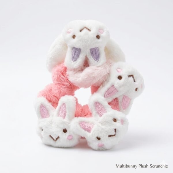 Bunny Plush Fur Scrunchie  ( 1 pcs ) Heavy Quality